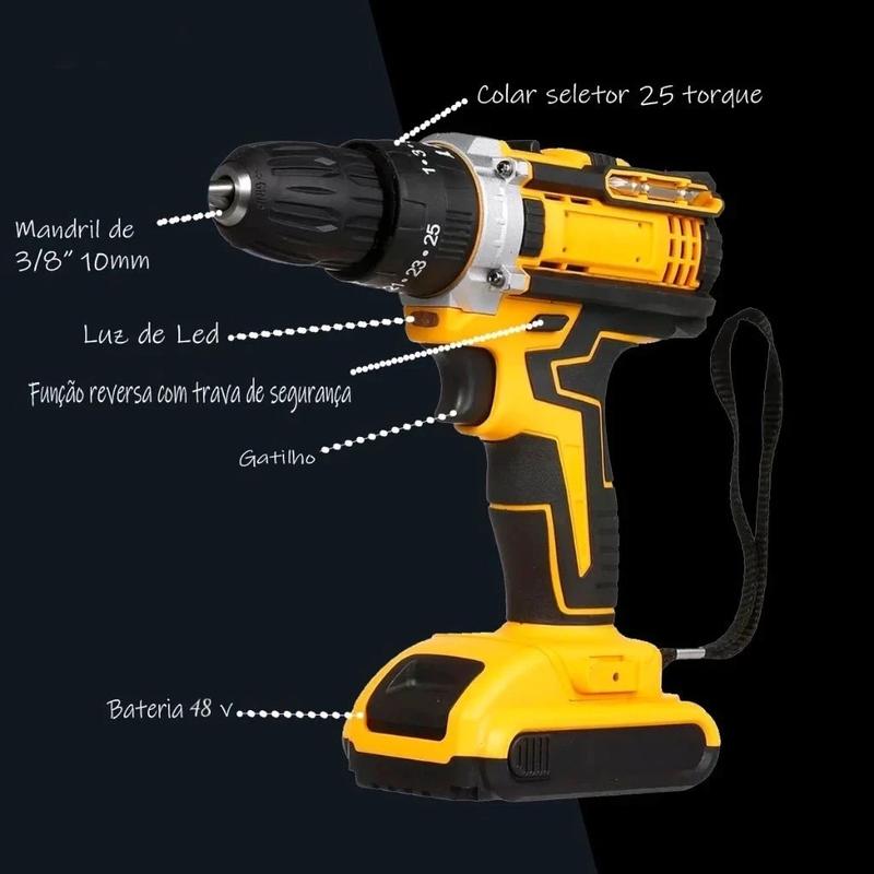 Kit Completo Parafusadeira Furadeira - (Promoção Esquenta Black Friday)