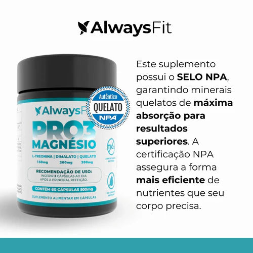 Kit Pro3Magnesio + FitSlim + Picolinato de Cromo
