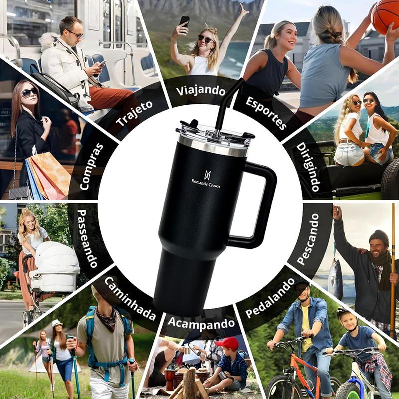 Garrafa Térmica Inoxidável com Tampa e Canudo - (Promo Esquenta Black Friday)