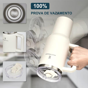 Garrafa Térmica Inoxidável com Tampa e Canudo - (Promo Esquenta Black Friday)